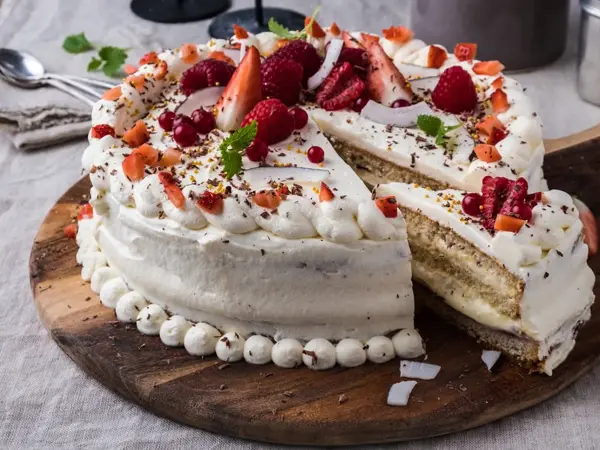 Bløtkake med vaniljekrem