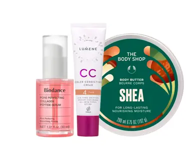Biodance serum, Lumene CC Cream og Body Butter.