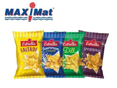 4 påsar chips