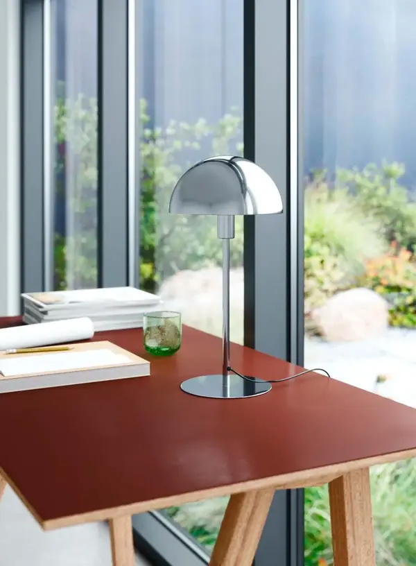 Bordlampe i sølv