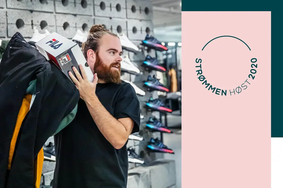 Mann som viser moteklær