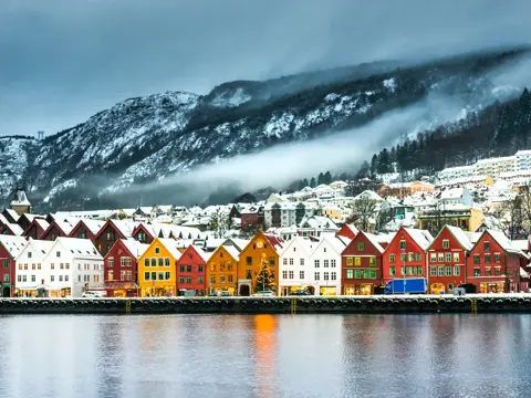 view on Bruges in Bergen. Norway