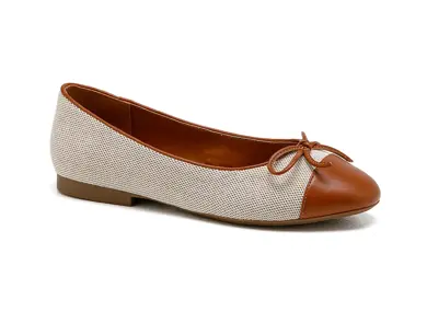 beige brun ballerina