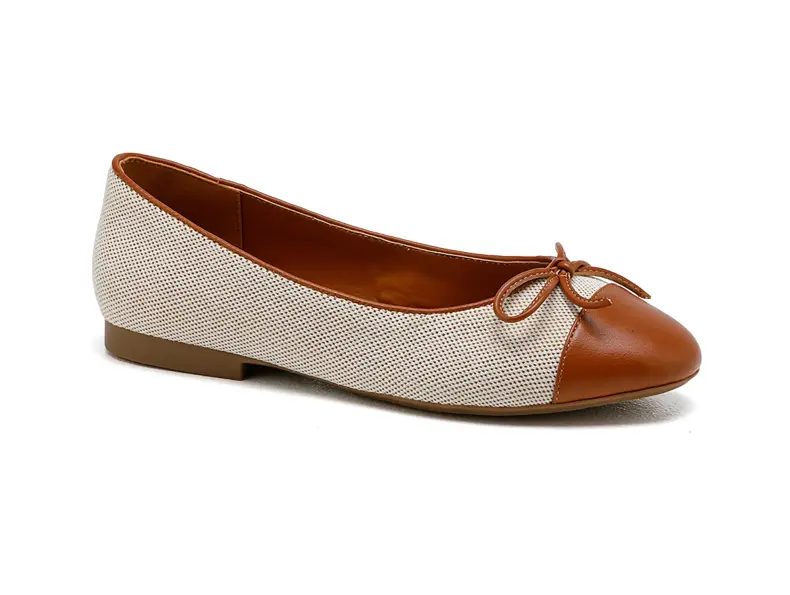 beige brun ballerina