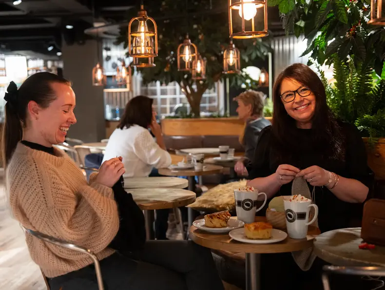 strikkekafe hos Espresso House med Nøstet Mitt