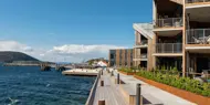 Bildet viser fasaden på boligprosjektet Lehmanns Brygge i Drøbak.