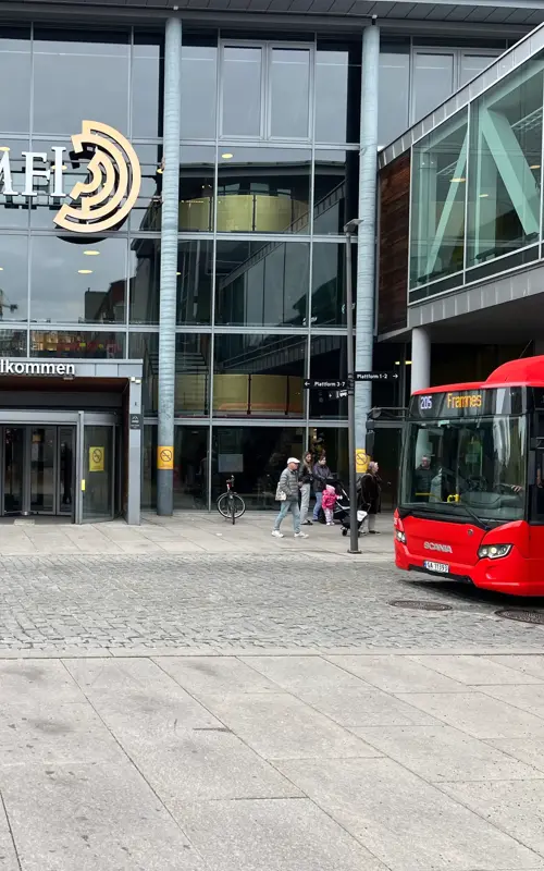 AMFI Moss fasade, inngangsparti