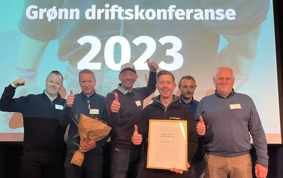 Driftsteamet på Ski Storsenter vant prisen "Årets grønne driftsteam"