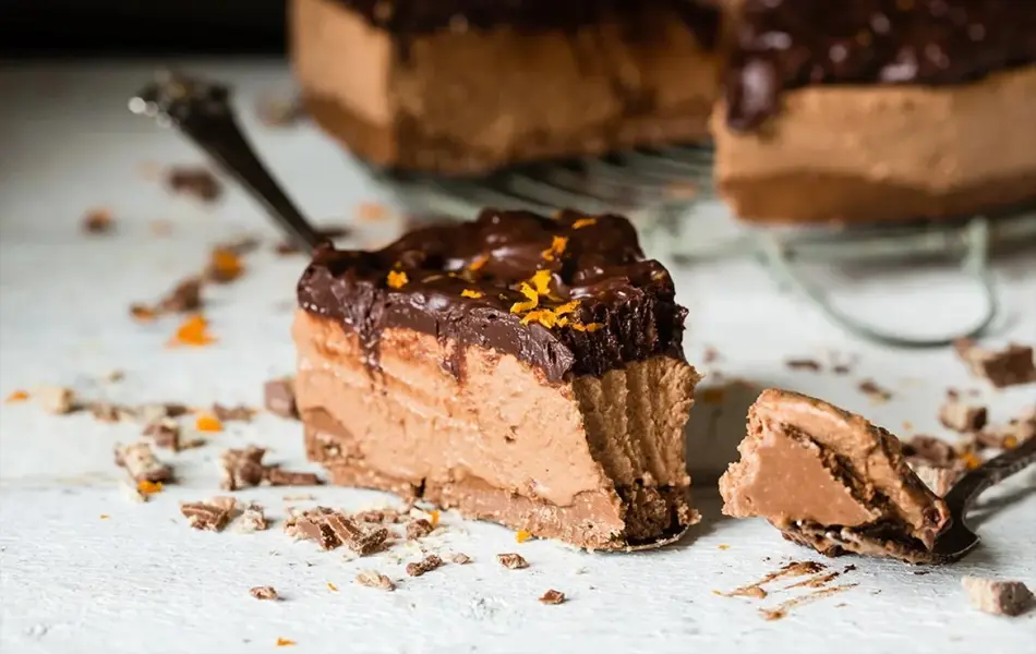 Sjokolade kake med kvikklunsj og appelsin