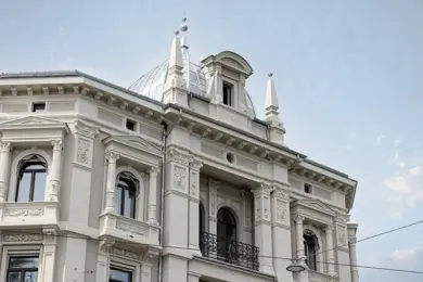 Detaljbilder av fasaden til Stortorvet 2