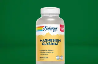 Kosttilskudd med magnesiumglysinat fra Solaray.