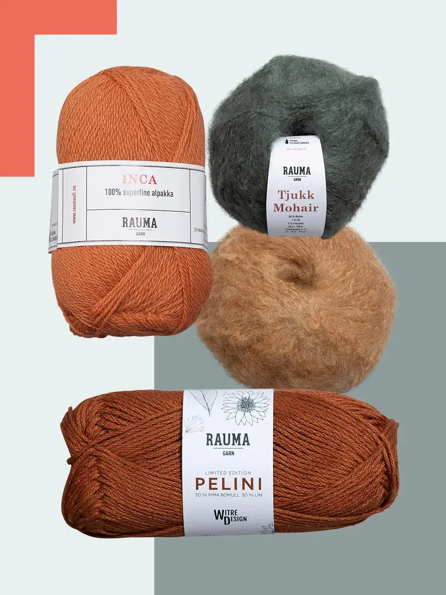 Collage av ulike garntyper