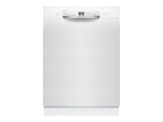Hvit oppvaskmaskin fra Bosch.