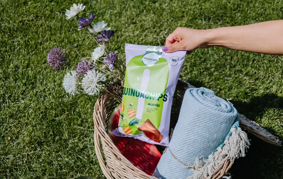 Piknikkurv med chipspose