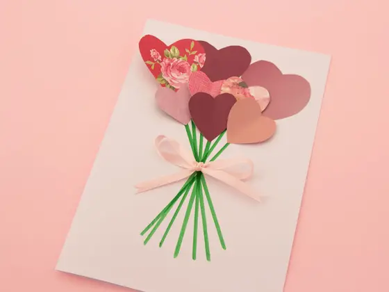 Hjemmelaget hjertekort til morsdag