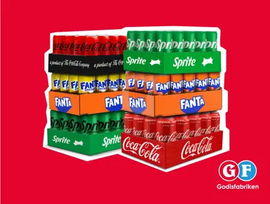 Brusutvalg med Coca-Cola, Fanta og Sprite