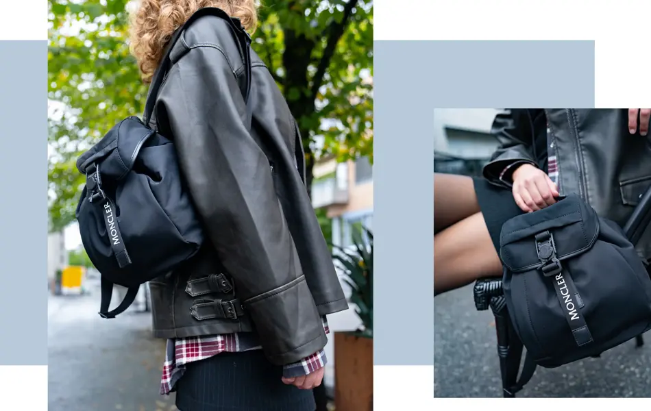 Jobb eller studier? Denne fungerer perfekt til begge deler, og er et tidløst statement-tilbehør. Sekk fra Moncler, Follestad kr 11.699,- 