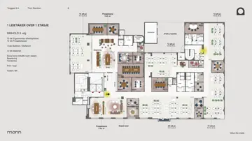 Plantegning av 3. etasje i Torggata 2-4