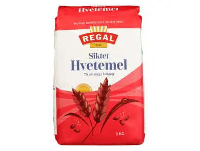 En pakke med Regal hvetemel..