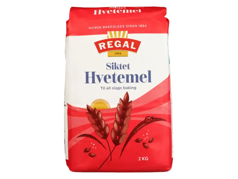 En pakke med Regal hvetemel..