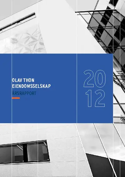 Forsiden av OTE Årsrapport 2012