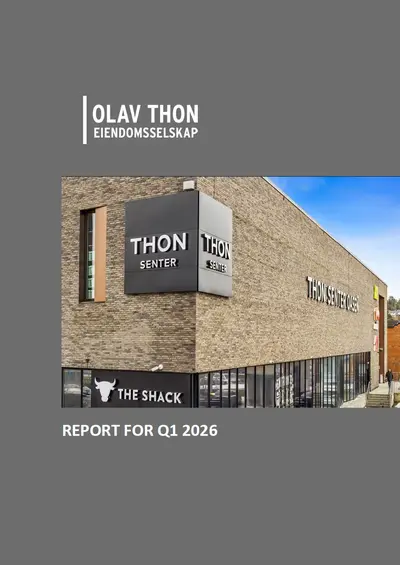 Cover image of OTE report for 1st quarter 2026.