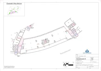 Plantegning av lokale 4701 i kontorbygget Vika Atrium.