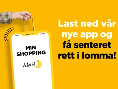 Plakat om app "last ned vår nye app"