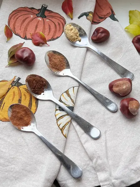 Fire skeier med forskjellige krydder