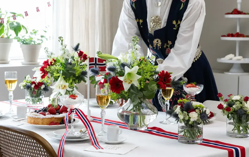 Blomster til 17. mai fest fra Mester Grønn