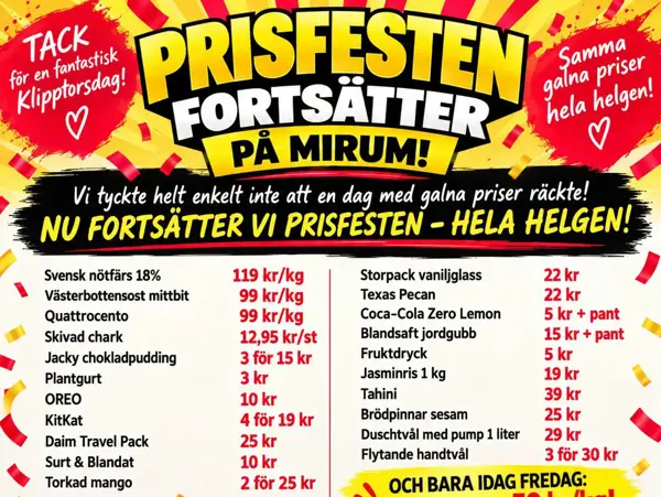 Prisfest på Ica Knatum Mirum