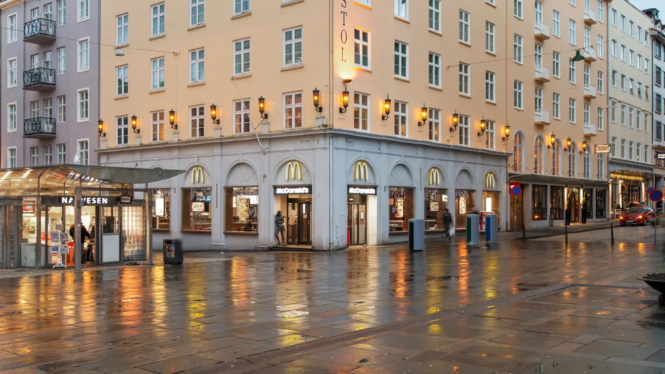 Fasade på Thon Hotel Bristol Bergen