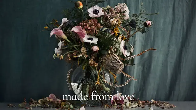 tørkede blomster i vase