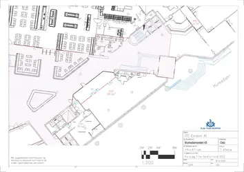 Plantegning fra lokale 3102 i 1. etasje i kontorbygget Vika Atrium.