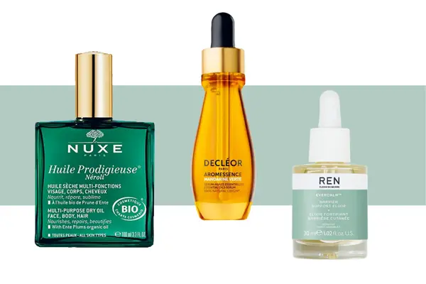 Oljer og serum fra Nuxe, Decleor og REN