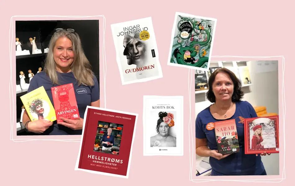 Produktbilde av bøkene: Gudmoren, Kohts Bok, Hellstrøms Hemmeligheter og Bestefars eventyr. og ansatt på Norli og Ark