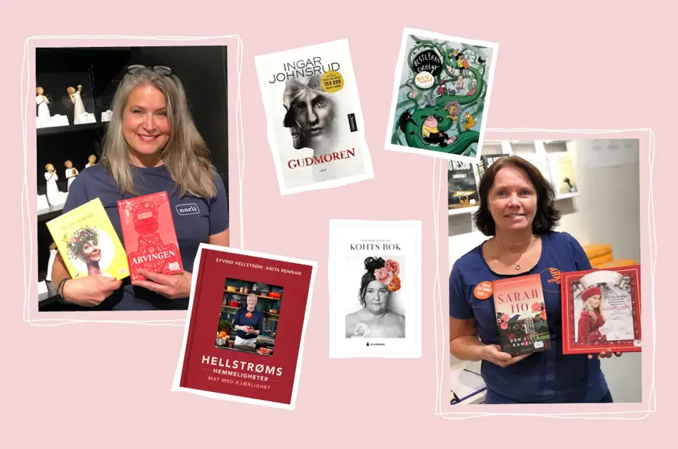 Produktbilde av bøkene: Gudmoren, Kohts Bok, Hellstrøms Hemmeligheter og Bestefars eventyr. og ansatt på Norli og Ark