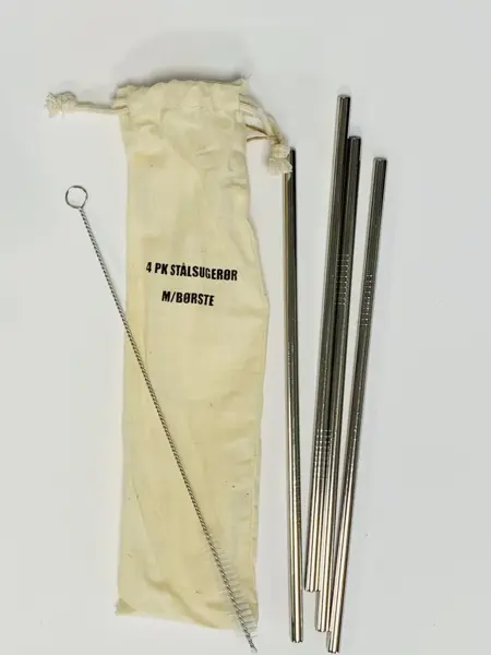 Bilde av sugerør i metall