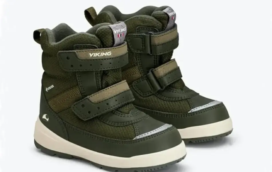 Grønne vintersko til barn