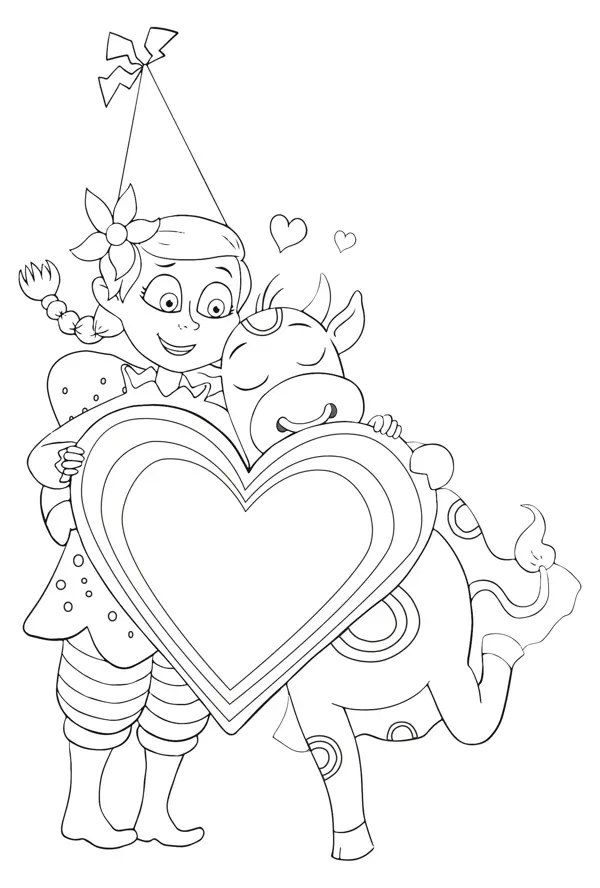 amfelia og oskar-tegning som kan lastes ned, skrives ut og fargelegges