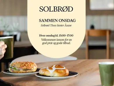 infoplakat som "sammen onsdag" treff hos solbrød