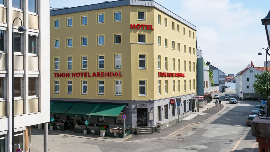 Fasadebilde av Thon Hotel Arendal i Arendal sentrum