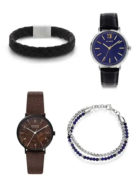 To klokker og to armbånd