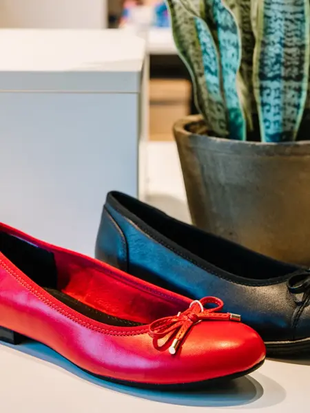 Nærbilde av ballerinasko