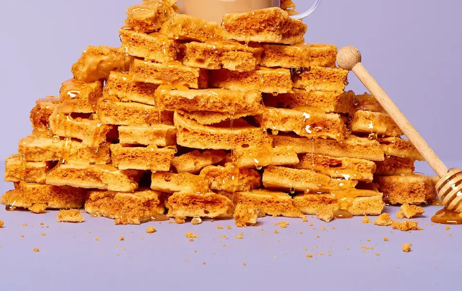 Honeycomb latte fra Espresso House