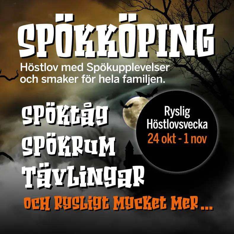 Spökköping i Mirum med spöktåg, spökrum, tävlingar och mycket mer