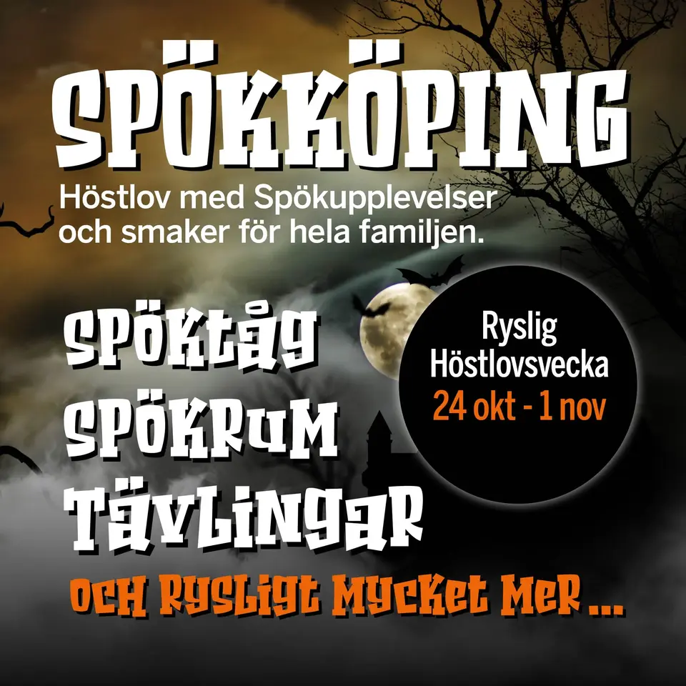 Spökköping i Mirum med spöktåg, spökrum, tävlingar och mycket mer