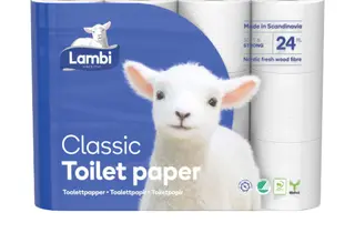 Pakke med Lambi Classic toalettpapir.