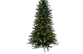 Kunstig juletre med integrerte LED-lys.