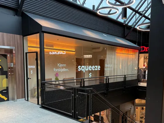 Squeeze butikkfasade